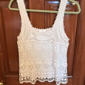 Cream Lace Top